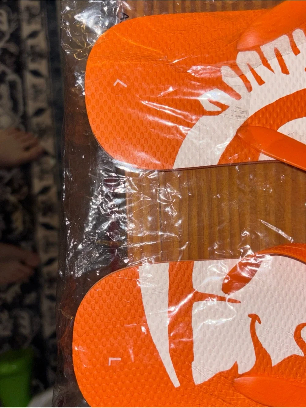 Orange Graphic Flip Flop Sandals - Shock Top